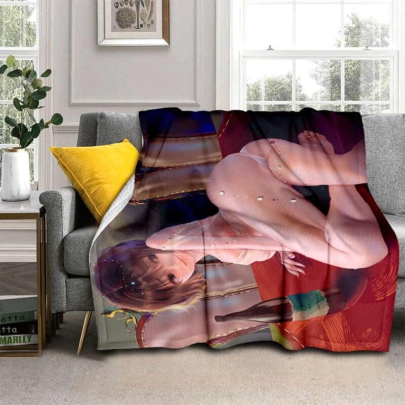 Hot Anime Sexy Girl Soft Plush Sofa Bed Throwing Cartoon Picnic Blankets Modern Flannel Blanket Gedruckt Bettdecke Geschenk Gift