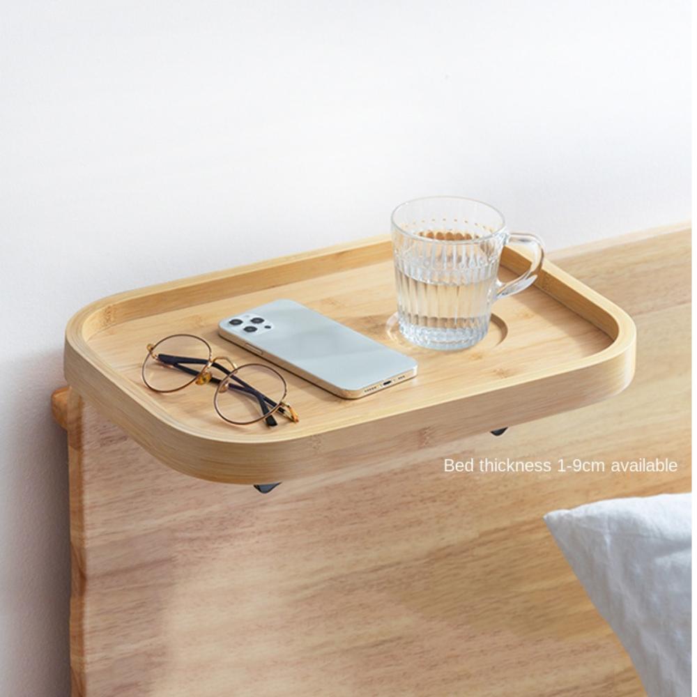 Clamp on Bathtub Side Tray Non-slip Small Side Table College Dorm Room