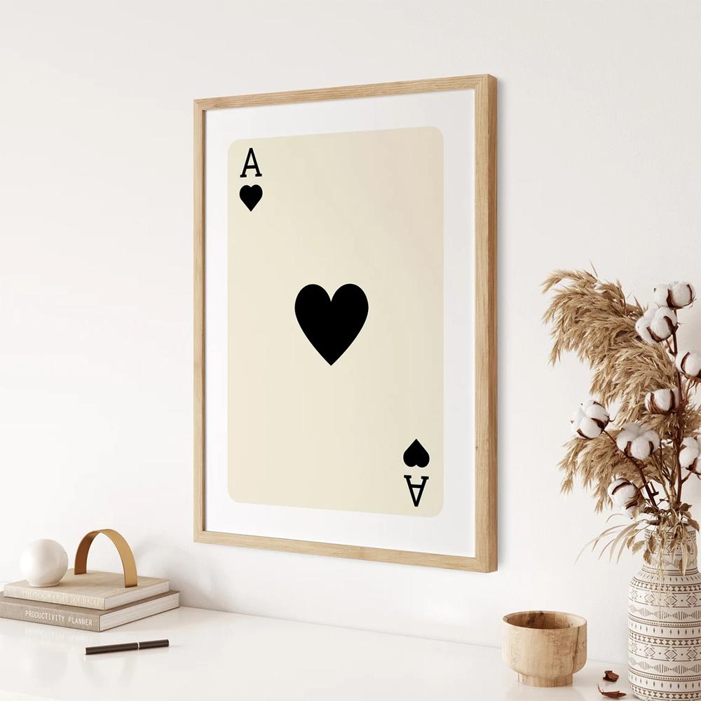 Современный модный эстетический черный туз карты Lucky You Funky Art 8 Ball Wall Art Холст Картина Плакаты для гостиной Домашний декор