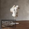 Resin Male Torso Sculpture Elegant Ornament Decorative for Tabletop, Home Office