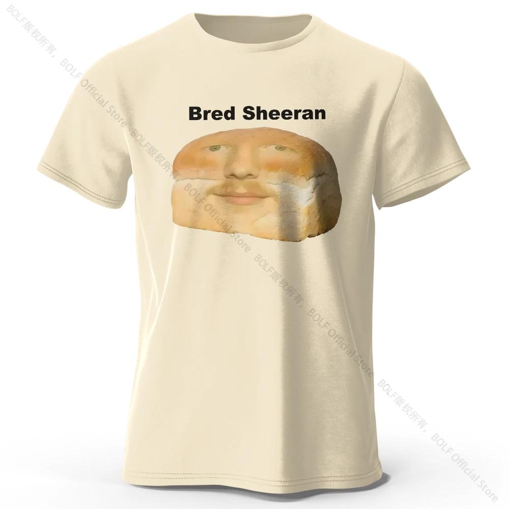 Funny Bread Sheeran Printed 100 Cotton TShirt Soft Breathable Round Neck Short Sleeve Tee Unisex Quirky Humorous Style