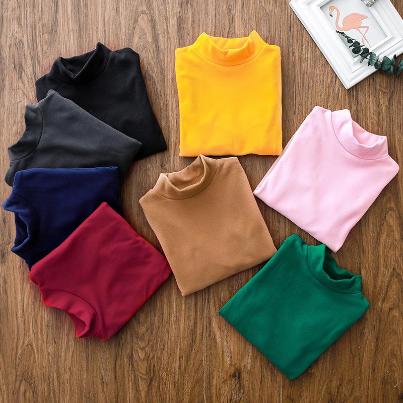 Свитера для девочек, однотонные свитера ярких цветов для мальчиков, осенняя шерстяная футболка для маленьких девочек, свитер, детская одежда, пуловер для девочек