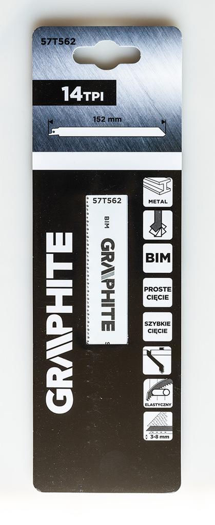 Brzeszczot do piły szablastej, BIM 152 x 19 x 0,9 mm, 14 TPI