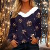 Long Sleeve Shirts For Women Cute Tops Christmas Prints Tees Blouses Casual Plus Size Basic Tops Pullover