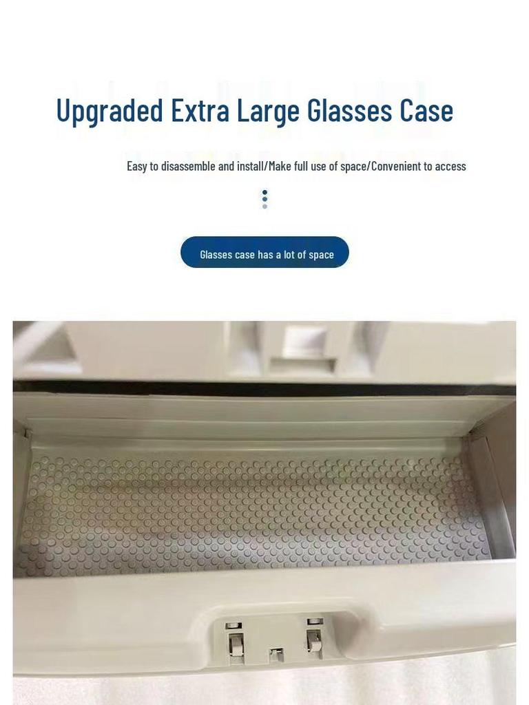 15-18 Lavida Roof Glasses Holder with Frame Storage - Gray Beige Headliner