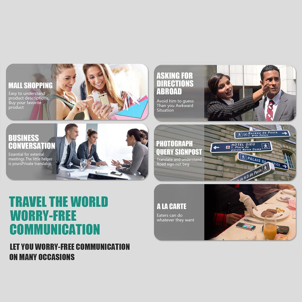 BISOFICE Language Translator Device Portable Voice Interpreter In 137 Languages Real-time 2-WAY