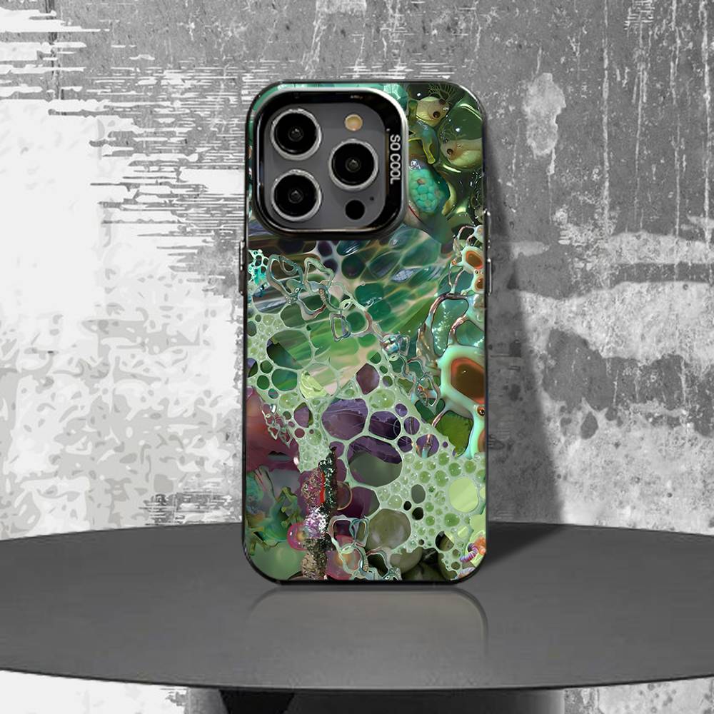 Психоделический чехол Hex Tech для iPhone 16,15,14,13,12,11, Pro, XS, Max, Plus, Mini, SE4, E Черный Матовый Ударопрочный Чехол