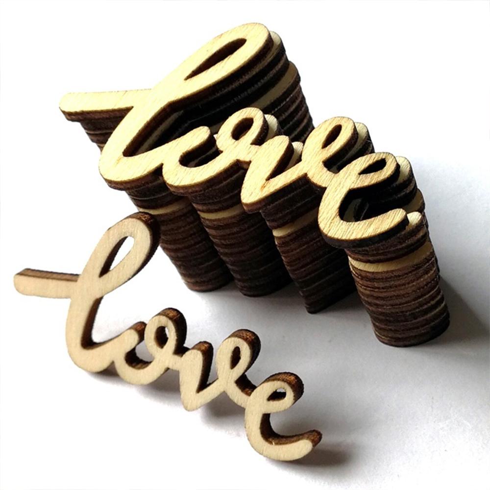 Rustic DIY Craft Chic Valentine's Day Crafts Accessories Wooden Love Letters Table Scatter