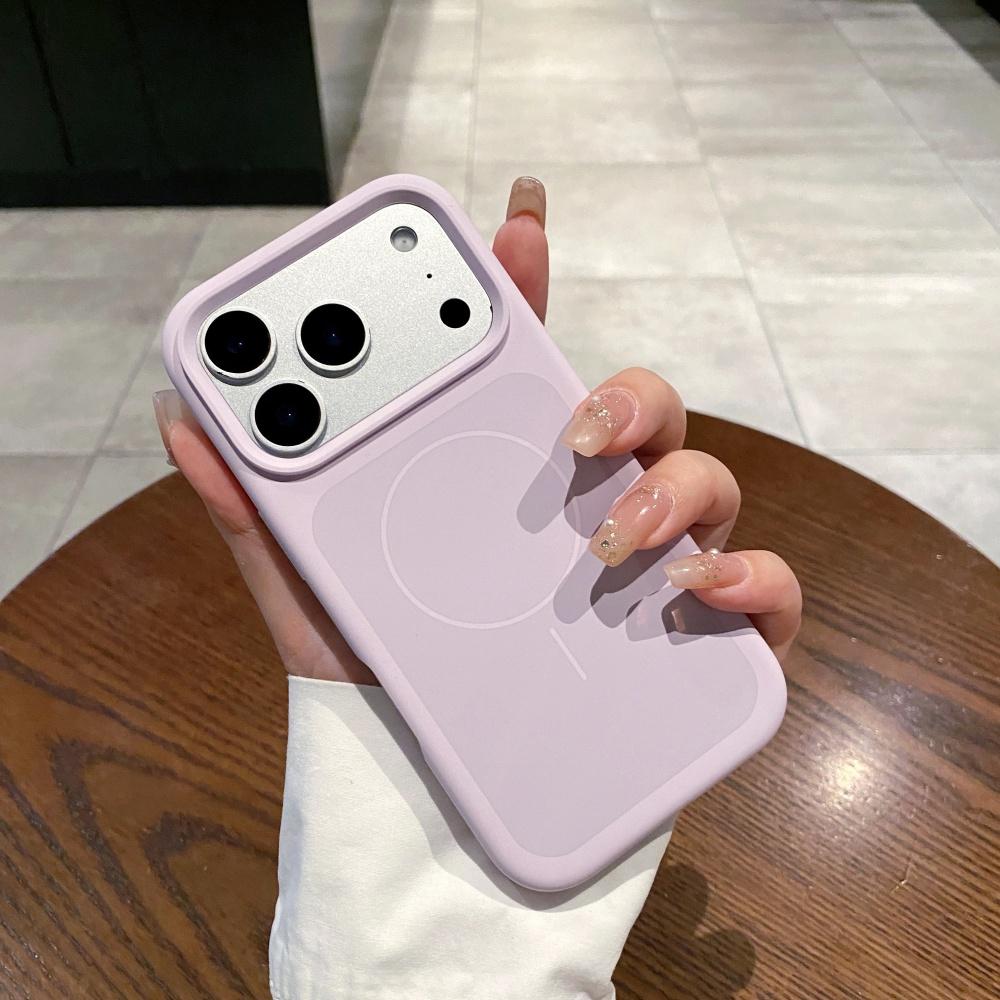 Оригинальный однотонный жидкий силикон для чехла MagSafe для iPhone 17 Pro 17 Pro Max, большое окно, ощущение кожи, противоударный чехол