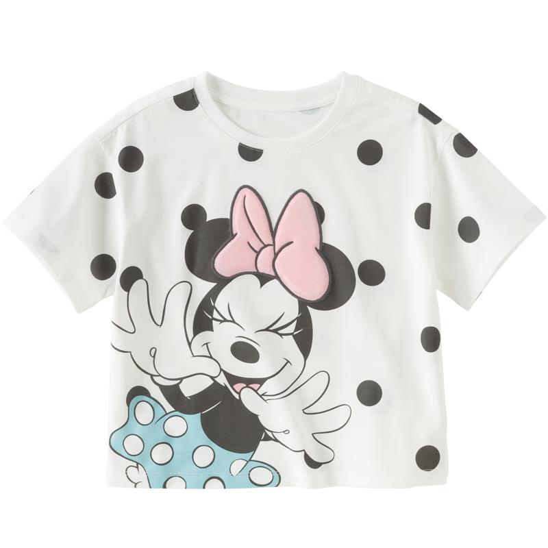 DAVE&BELLA Disney Girls' Cool-Feel Antibacterial Short-Sleeve T-Shirt