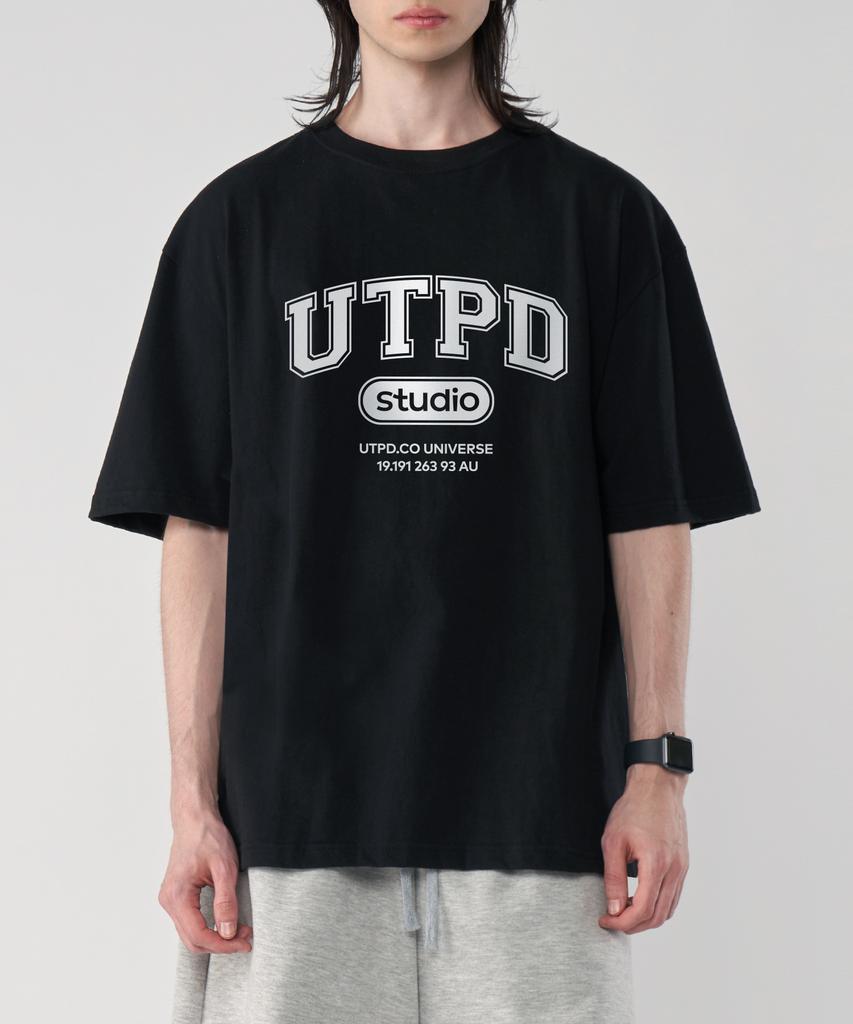 UNTAPPED STUDIO Utpd Signature Хлопковая футболка большого размера с коротким рукавом 2 цвета