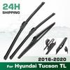 For Hyundai Tucson TL 2016-2020 2017 2018 2019 Wiper Front & Rear Wiper Blades Windshield Windscreen Window Brushes 26"+16"+14