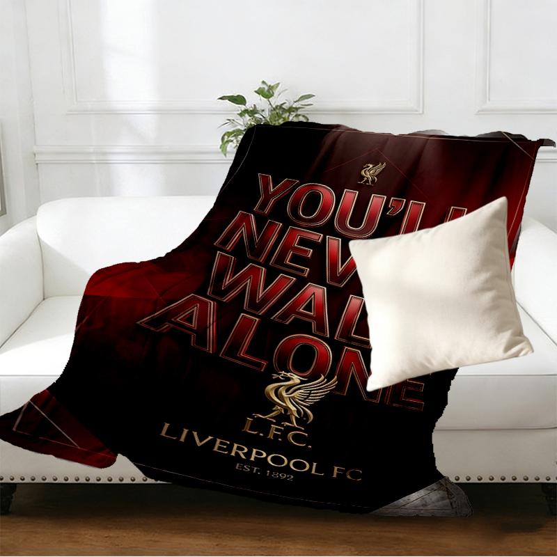 Плед Liverpool F.C. - Мягкий и Удобный, для Спальни, Путешествий, Дивана, Домашнего Декора - Подарок на День Рождения, Рождество для Друга