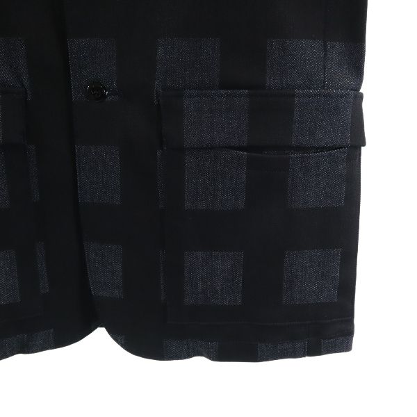 unused Johnbull Check Pattern Denim Jacket S Tailored denim jacket Men's Used