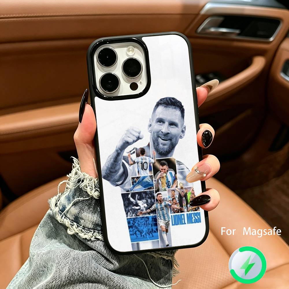 Футбольный игрок GOAT М-Месси Для IPhone17 16 15 14 13 12 11 Plus Pro Max Plus Беспроводная зарядка Чехол для телефона