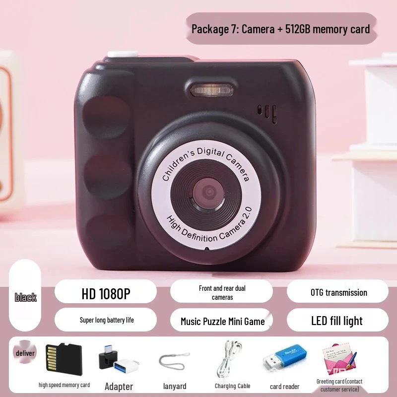 HD Dual-Camera Instant Digital Camera for Campus Students with Photo Transfer to Phone