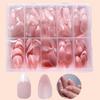 360PCS/Box French Almond False Nail Press On Nails Nude Pink Full Cover Artificial Wearable Fake Nails Tips Manicure Tools