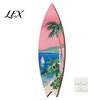 Tropical Wall Decor Hawaiian Surfboard Art, Wooden Beach Sign, Summer Aloha Theme Hanging Plaque Themed Decoration for Living Room Kids Room, Coastal