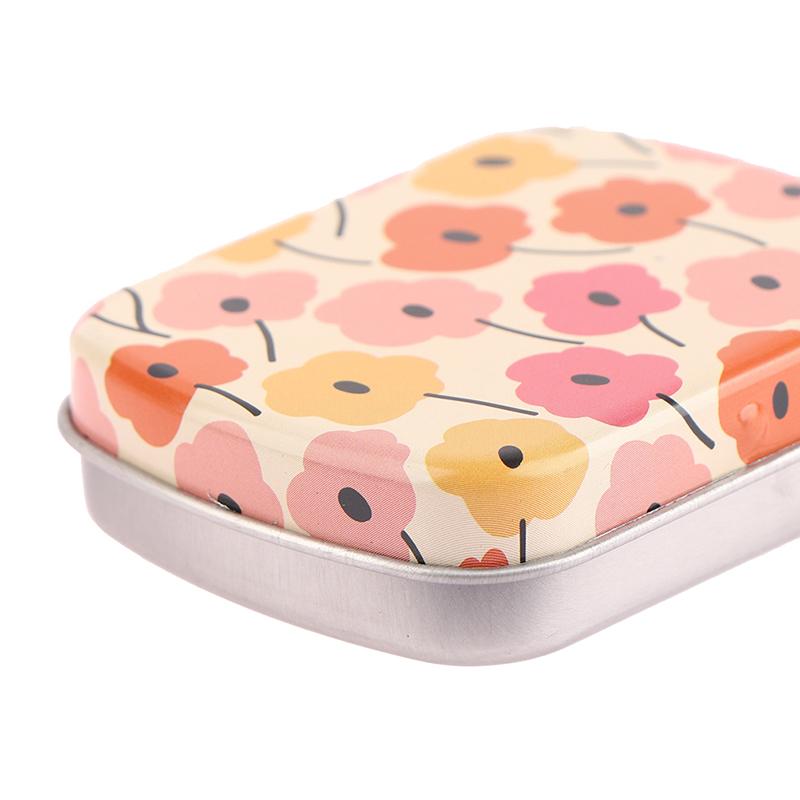 Мини-конькобежец, маленькая металлическая портативная коробка для хранения, мини-прямоугольные пустые банки на петлях