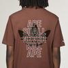 adidas X BAPE SSL Футболка Слои Земли Унисекс Топы Коричневый KF4915