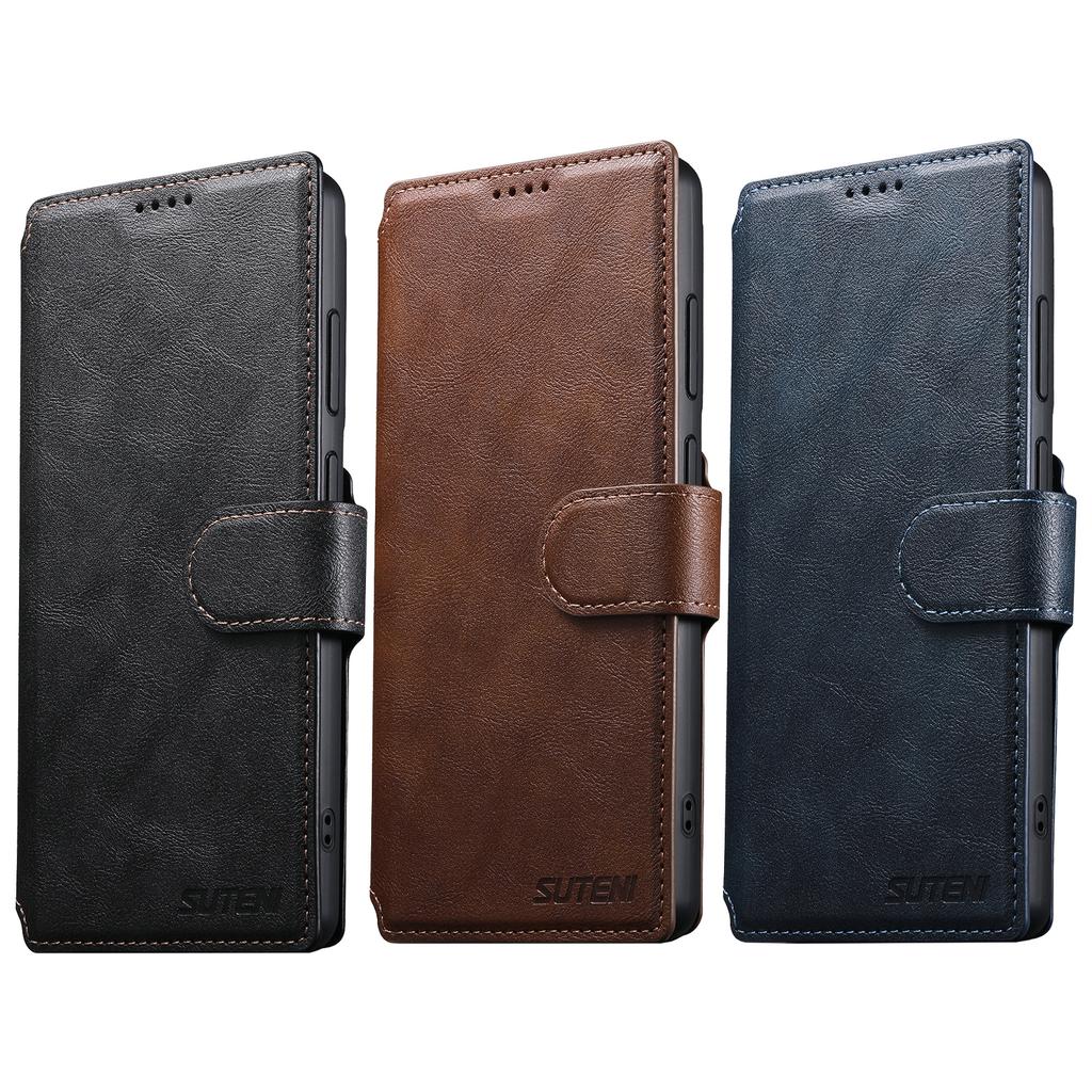 Faux Leather Wireless Charging Card Holder Stand Wallet Magnetic Flip Cover Phone Case for Samsung Galaxy S26 Ultra S25 S24 S23