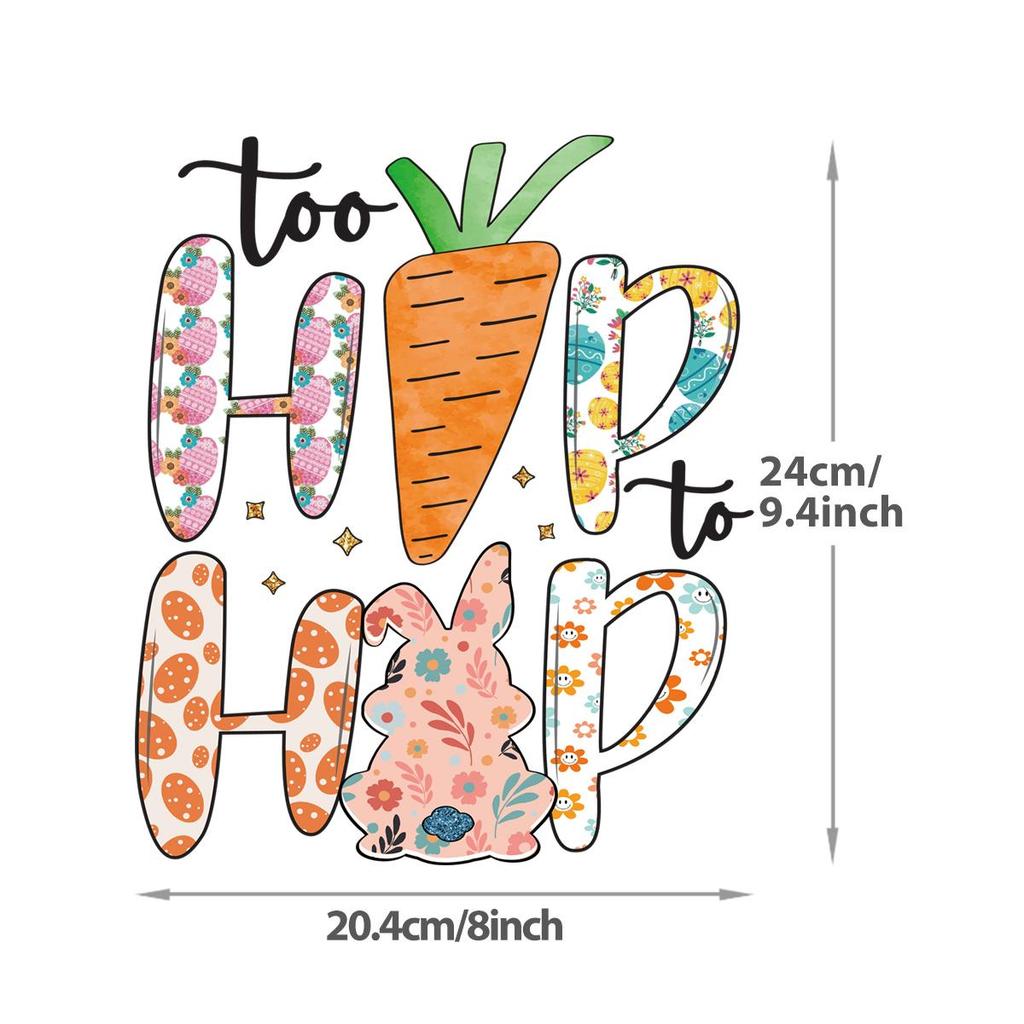 Пасхальный кролик Нашивки с буквами Кролик своими руками Парчи Ropa Термопресс Аппликация Наклейки для одежды Толстовки Футболки Нашивки с термонаклейками