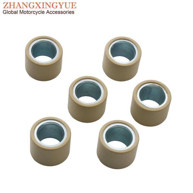 6PC Racing SH300 SH350 Variator Roller 16g 17g 18g 19g 20g 21g Weights 23x18mm For Honda Forza 300 350 ADV 350cc Scooter Engine