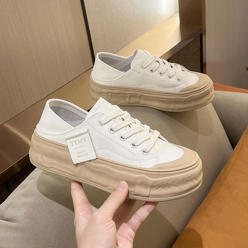 Genuine Leather Women Sneakers Fashion Casual Height Increasing Sports Platform Sneakers for Women Designer Zapatos De Mujer