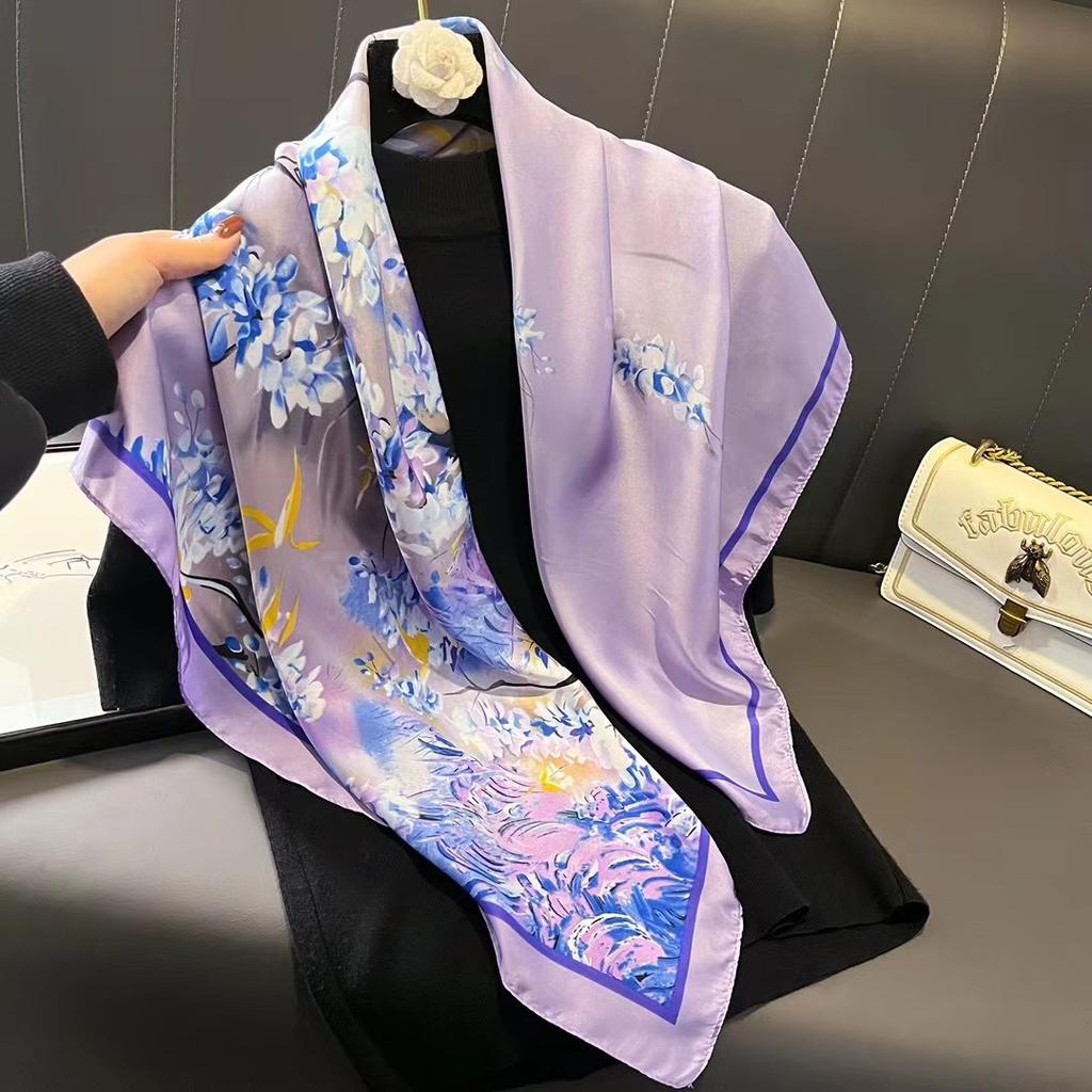Hangzhou Silk High End Versatile Thin Scarf Shawl with Spring and Autumn Style Autumn and Winter Style Fashionable New Style