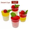 Инструменты Многоразовые одноразовые стаканчики для десертов Многоразовые стаканчики для кексов Пластиковые прозрачные круглые стаканчики для кексов