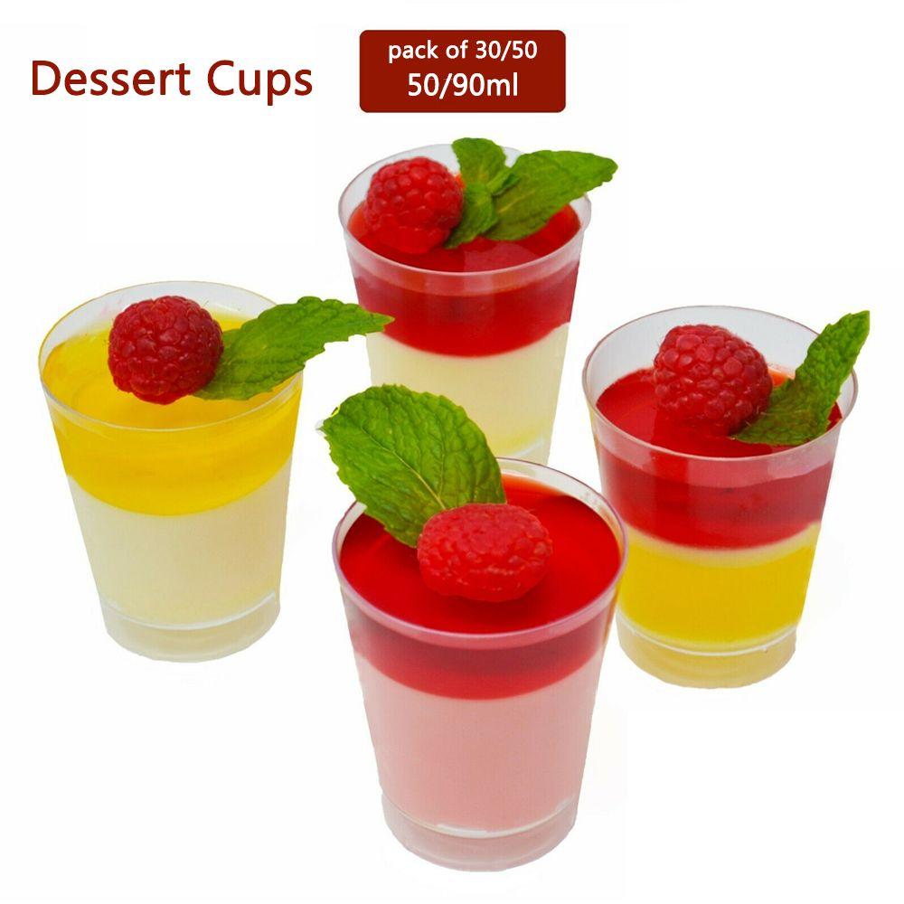 Инструменты Многоразовые одноразовые стаканчики для десертов Многоразовые стаканчики для кексов Пластиковые прозрачные круглые стаканчики для кексов
