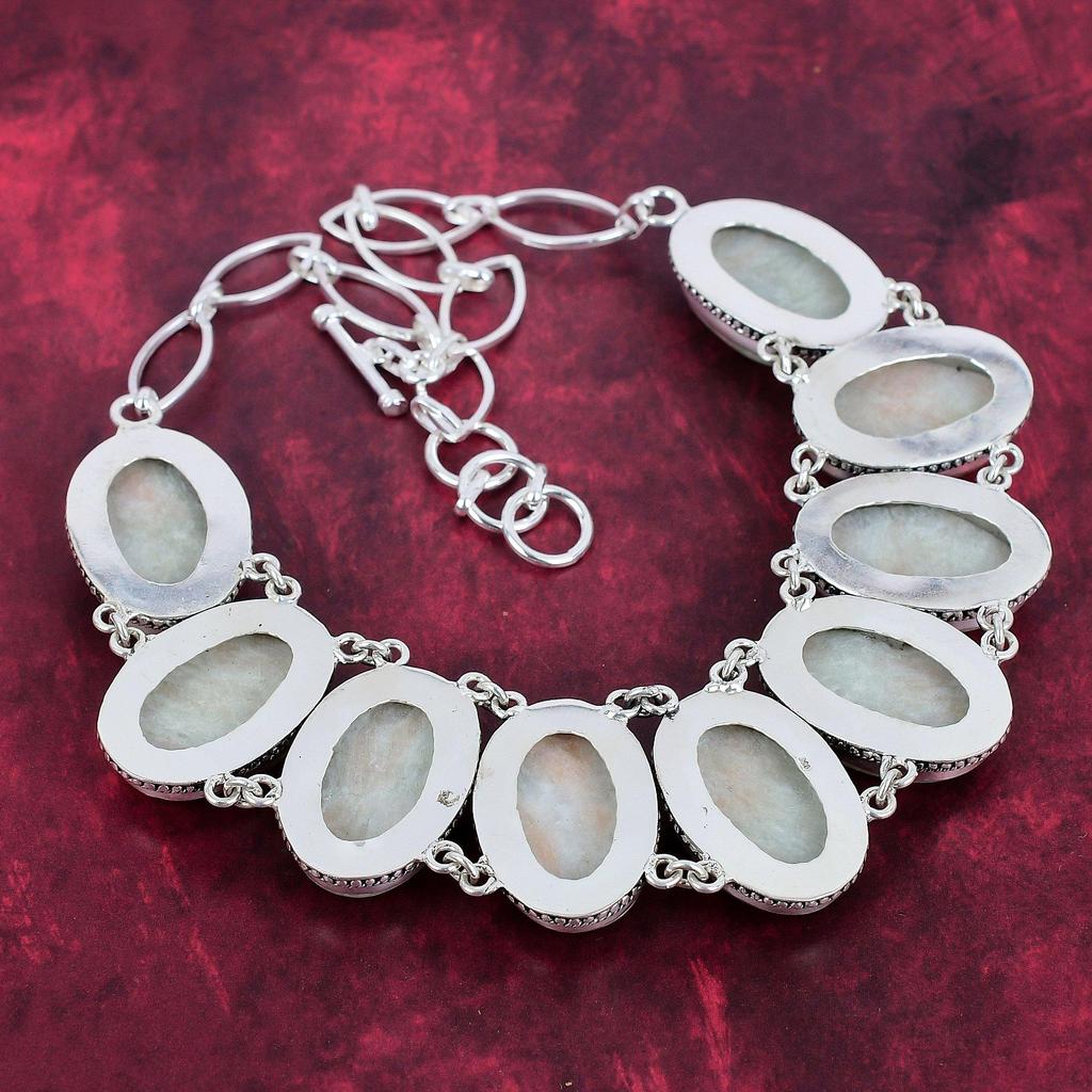 Orange Scolecite 925 Solid Sterling Silver Necklace with Adjustable Chain, Handmade Gemstone Jewelry Necklace For Memorial Day