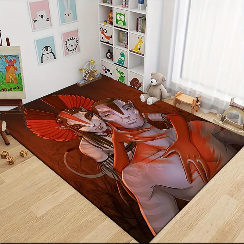 1Pc Fantasy Warrior Couple Carpet Rug Customizable Soft Washable Antislip Home Living Room Sofa Mats Personalized Rug 0917285