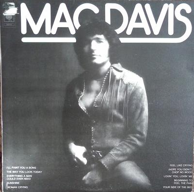 Виниловая пластинка MAC DAVIS - Mac Davis S65572 CBS 1973 UK Фолк Б/У