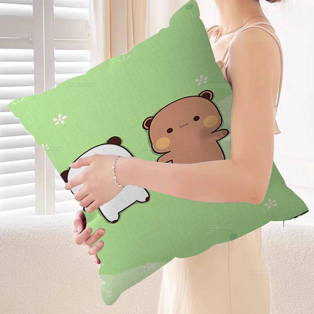 Bubu Dudu Cartoon Cushion Cover Car Throw Pillow Case For Sofa Car Christmas Gift 40X40Cm 45X45Cm
