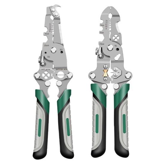 18-in-1 Foldable Wire Stripper Ergonomic Handle Portable Multifunctional Wire