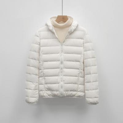 Feather 90 флисовая однотонная легкая и тонкая женская одежда с капюшоном бесшовный пуховик короткая куртка большого размера