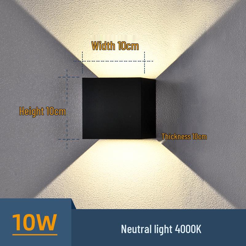 Universal Waterproof Wall Washer Light for Balcony, Courtyard, or Terrace - Exterior Up and Down Outdoor Lighting