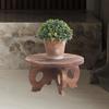Круглая деревянная подставка для растений, держатель цветочного горшка, спальня, уличный стол, стойка для растений для углового отеля