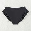 Женские плавки с высокой талией, оборками, плавки бикини с утягивающим эффектом, быстросохнущие купальники, пляжная одежда