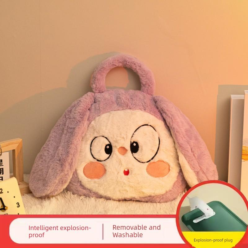 Hot Water Bottle, Rechargeable, Explosion-Proof, Genuine Product, Water-Filled Warm Water Bag, Bed Warmer, Electric Heating Bag for Abdomen, Belly