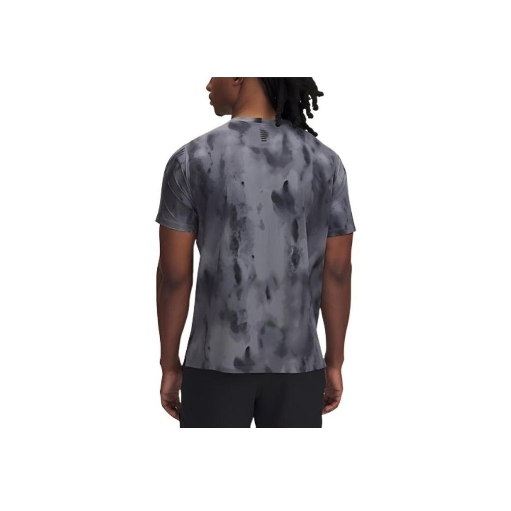 Under Armour Мужская дышащая футболка с коротким рукавом для бега серии Launch Elite Cool, топы, титаново-серый 1389804-024