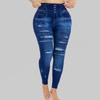 Большие размеры с высокой талией, рваные узкие брюки для женщин, весенние повседневные принты, узкие леггинсы для йоги, спортивные штаны