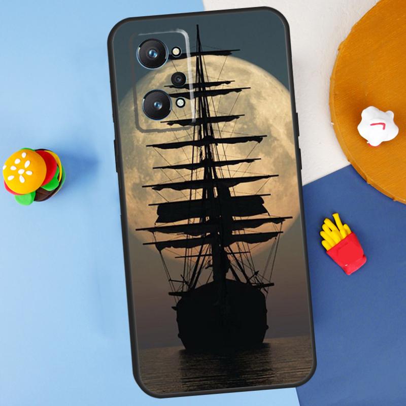 Sailing Pirate Ship Boat For Realme 14 13 12 10 11 Pro Plus GT 6 6T 5 GT7 Pro C55 C51 C21Y C25S C67 C75 C53 C61 Case