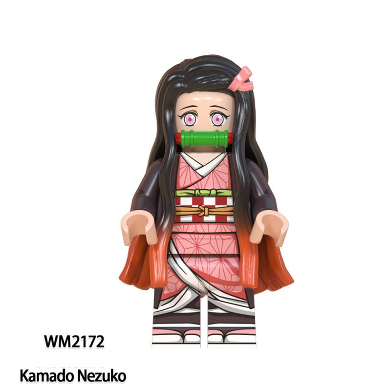 Серия Demon Slayer Tanjiro Nezuko Inosuke, кукла, строительные блоки, пластиковая детская собранная игрушка