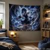 Starry Sky Moon Anime Warrior Aesthetic Tapestry Cool Fantasy Galaxy Cartoon Wall Hanging Bedroom Dormitory Home Decor