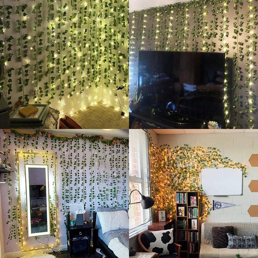 Strands Artificial Lvy Leaf Vine Garland Fake Foliage Hanging Plants
