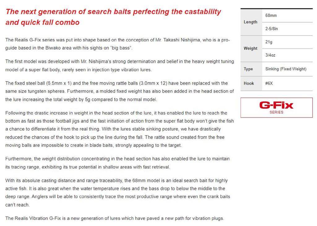 DUO Realis Vibration 68 G Фиксированная тонущая приманка AJO0091 (0625)