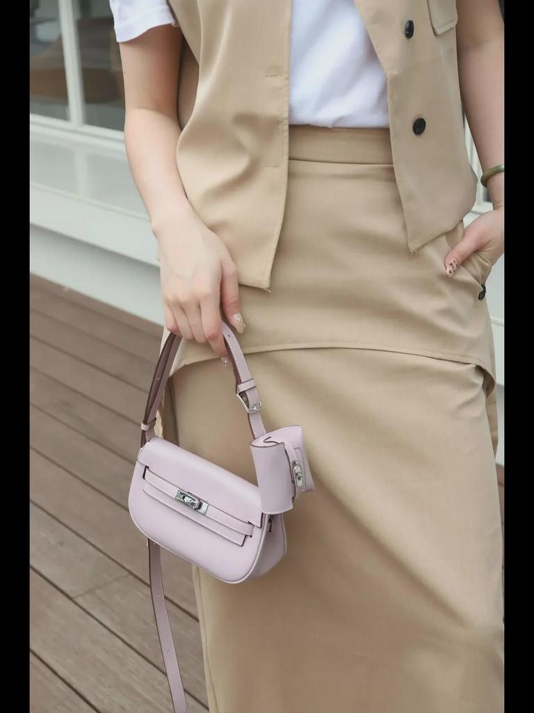 Женская сумка-мессенджер Twin Dumpling из натуральной кожи высшего качества: Модная сумка-седло, универсальная сумка через плечо, нагрудная и поясная сумка