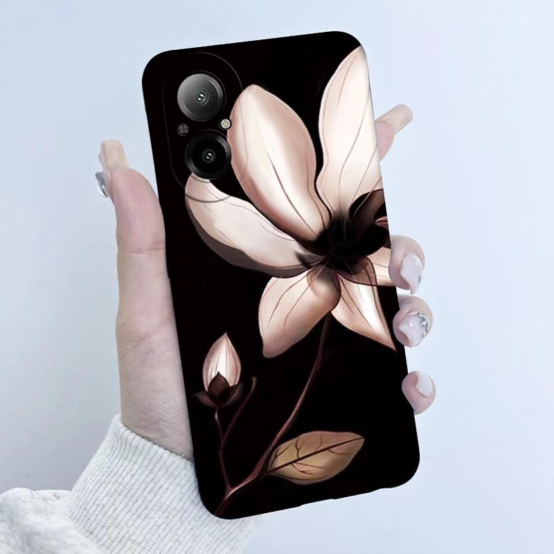 For Realme C67 4G RMX3890 Phone Case Butterfly Flower Girl New Design Soft Silicone TPU Back Housing for Oppo RealmeC67 Covers